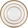 image:imagePARTY BARGAINS Disposable Plastic 7 Lunch 10 Dinner amp 13 Charger Plates Combo Contrast Collection Clear with Gold Rim 24 Pack