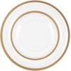 image:imagePARTY BARGAINS Disposable Plastic 7 Lunch amp 10 Dinner Plates Combo Contrast Collection Clear with Gold Rim 32 Pack
