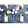 image:imagePARTY BARGAINS Disposable Plastic 7 Lunch amp 10 Dinner Plates Combo Contrast Collection Clear with Silver Rim 64 Pack