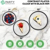 image:imagePARTY BARGAINS Disposable Plastic Plates  Contrast Collection Clear with Black Rim  48 Plates 7in Appetizer 10in Dinner amp 13in Charger Plates 16 Each  Elegant Party Plates for Events