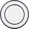 image:imagePARTY BARGAINS Disposable Plastic Plates  Contrast Collection Clear with Black Rim  64 Plates 7in Appetizer amp 10in Dinner Plates 32 Each  Elegant Party Plates for Events and Catering