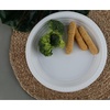 image:imageBlue Sky 10 Inch White Plastic Plates  100 Count Disposable Plastic Plates Microwave Safe Perfect for Birthday Parties Weddings Banquets Picnics and Everyday Use