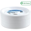 image:imageBlue Sky 10 Inch White Plastic Plates  100 Count Disposable Plastic Plates Microwave Safe Perfect for Birthday Parties Weddings Banquets Picnics and Everyday Use