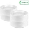 image:imageBlue Sky 6 Inch White Plastic Plates  400 Count Disposable Plastic Plates Microwave Safe Perfect for Birthday Parties Weddings Banquets Picnics and Everyday Use