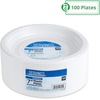 image:imageBlue Sky 7 Inch White Plastic Plates  100 Count Disposable Plastic Plates Microwave Safe Perfect for Birthday Parties Weddings Banquets Picnics and Everyday Use