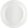 image:imageBlue Sky 7 Inch White Plastic Plates  100 Count Disposable Plastic Plates Microwave Safe Perfect for Birthday Parties Weddings Banquets Picnics and Everyday Use