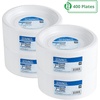 image:imageBlue Sky 7 Inch White Plastic Plates  400 Count Disposable Plastic Plates Microwave Safe Perfect for Birthday Parties Weddings Banquets Picnics and Everyday Use