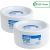 image:imageBlue Sky 9 Inch White Plastic Plates  200 Count Disposable Plastic Plates Microwave Safe Perfect for Birthday Parties Weddings Banquets Picnics and Everyday Use
