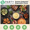 image:imagePARTY BARGAINS 6 Inch Disposable Plastic Plates 100 Pack Black Dessert Plates Appetizer Plates Microwave Safe Party Plates Lightweight Disposable Plates for Parties Catering and Events