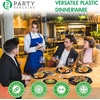 image:imagePARTY BARGAINS 6 Inch Disposable Plastic Plates 200 Pack Black Dessert Plates Appetizer Plates Microwave Safe Party Plates Lightweight Disposable Plates for Parties Catering and Events