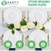 image:imagePARTY BARGAINS 6 Inch Disposable White Plastic Plates 100 Pack Microwave Safe Dinnerware