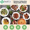 image:imagePARTY BARGAINS 7 Inch Disposable Plastic Plates 100 Pack White Snack and Salad Plates Microwave Safe Party Plates Lightweight Disposable Plates for Parties Catering and Events