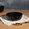 image:imagePARTY BARGAINS Disposable Plastic Bowls 16 oz Round Serving and Salad Bowls Black with Gold Rim 20 Pack Party Bowls for Desserts Snacks Catering Weddings and Events