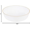 image:imagePARTY BARGAINS Disposable Plastic Bowls 16 oz Round Serving and Salad Bowls White with Gold Rim 10 Pack Party Bowls for Desserts Snacks Catering Weddings and Events