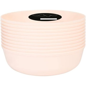 image:imagePARTY BARGAINS 16oz Disposable Edge Bowls 20 Pack Pink Round Plastic Kitchenware Dish Bowl Container Perfect for Mixing Preparing Serving Storing Foods Dishes Desserts