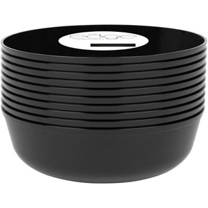 image:imagePARTY BARGAINS Disposable Plastic Bowls 16 oz Round Serving and Salad Bowls Black 20 Pack Party Bowls for Desserts Snacks Catering Weddings and Events