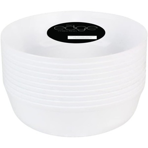 image:imagePARTY BARGAINS Disposable Plastic Bowls 16 oz Round Serving and Salad Bowls White 10 Pack Party Bowls for Desserts Snacks Catering Weddings and Events