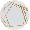image:imagePARTY BARGAINS 10 Brush Strokes Collection Dinner Plates 10 Pack White PlateGold Brush Disposable Plastic Tableware Plates for Birthday Parties Banquet Formal Events