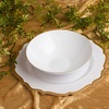 image:imagePARTY BARGAINS 16oz Disposable Organic Collection Round Bowls 10 Pack White with Gold Rim Elegant Plastic Dish Bowl Containers Dishware for Storing Serving Snacks Desserts Fruits Appetizer