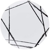 image:imagePARTY BARGAINS 6 Brush Strokes Collection Bread n Butter Plates 10 Pack White PlateBlack Brush Disposable Plastic Tableware Plates for Birthday Parties Formal Events