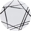 image:imagePARTY BARGAINS 75 Brush Strokes Collection Salad Plates 10 Pack White PlateBlack Brush Disposable Plastic Tableware Plates for Birthday Parties Banquet Formal Events