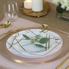 image:imagePARTY BARGAINS 75 amp 10 Brush Strokes Collection Salad amp Dinner Plates Combo 32 Pack White PlateGold Brush Disposable Plastic Tableware Plates for Parties Formal Events