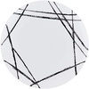 image:imagePARTY BARGAINS 9 Brush Strokes Collection Lunch Plates 20 Pack White PlateBlack Brush Disposable Plastic Tableware Plates for Birthday Parties Banquet Formal Events