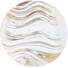 image:imagePARTY BARGAINS 6 Curve Collection Disposable Dinner Plates  10 Pack Heavy Duty White Gold Curve Elegant Tableware Dish Plates for Banquets Catering and Formal Events