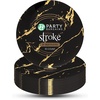 image:imagePARTY BARGAINS 6 Gold Stroke Collection Disposable Bread n Butter Plates 10 Pack Black Plastic Table Setting Plates Excellent Dinnerware for Banquet Formal Events