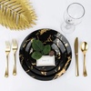 image:imagePARTY BARGAINS 6 Gold Stroke Collection Disposable Bread n Butter Plates 10 Pack Black Plastic Table Setting Plates Excellent Dinnerware for Banquet Formal Events