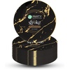 image:imagePARTY BARGAINS 75 Gold Stroke Collection Disposable Lunch Plates 20 Pack Black Plastic Table Setting Plates Excellent Dinnerware for Banquet Formal Events
