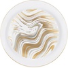 image:imagePARTY BARGAINS 75 amp 10 Curve Collection Disposable Dinner Plates Combo  64 Pack Heavy Duty Silver Gold Curve Elegant Tableware Dish Plates for Banquets Catering and Formal Events