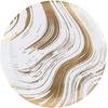 image:imagePARTY BARGAINS 9 Curve Collection Disposable Dinner Plates  10 Pack Heavy Duty White Gold Curve Elegant Tableware Dish Plates for Banquets Catering and Formal Events