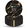 image:imagePARTY BARGAINS 9 Gold Stroke Collection Disposable Lunch Plates 20 Pack Black Plastic Table Setting Plates Excellent Dinnerware for Banquet Formal Events