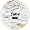 image:imagePARTY BARGAINS 6 Curve Collection Disposable Dinner Plates  10 Pack Heavy Duty White Gold Curve Elegant Tableware Dish Plates for Banquets Catering and Formal Events