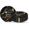 image:imagePARTY BARGAINS 6 Gold Stroke Collection Disposable Bread n Butter Plates 10 Pack Black Plastic Table Setting Plates Excellent Dinnerware for Banquet Formal Events