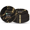 image:imagePARTY BARGAINS 75 amp 10 Gold Stroke Collection Disposable Lunch amp Dinner Plates Combo 32 Pack Black Plastic Table Setting Plates Excellent Dinnerware for Banquet Formal Events