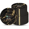 image:imagePARTY BARGAINS 75 amp 10 Gold Stroke Collection Disposable Lunch amp Dinner Plates Combo 64 Pack Black Plastic Table Setting Plates Excellent Dinnerware for Banquet Formal Events