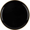 image:imagePARTY BARGAINS 106 Disposable Black Gold Rim Plates 10 Pack Heavy Duty Plastic Edge Collection Tableware Dish Platter Dinner Plates for Catering Events