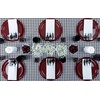 image:imagePARTY BARGAINS 106 Disposable Cranberry Red Plates 10 Pack Heavy Duty Plastic Edge Collection Tableware Dish Platter Dinnerware Table Setting Plates for Catering Events