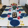 image:imagePARTY BARGAINS 106 Disposable Dark Blue Plates 20 Pack Heavy Duty Plastic Edge Collection Tableware Dish Platter Dinnerware Table Setting Plates for Catering Events