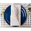 image:imagePARTY BARGAINS 106 Disposable Dark Blue Plates 20 Pack Heavy Duty Plastic Edge Collection Tableware Dish Platter Dinnerware Table Setting Plates for Catering Events