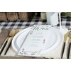 image:imagePARTY BARGAINS 106 Disposable Plastic Plates  Heavy Duty Dinner Plates for Weddings Parties Catering Banquets Events Elegant Edge Collection Party Plates White 10 Pack