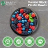 image:imagePARTY BARGAINS 12oz Disposable Black Plastic Bowls 100 Pack Microwave Safe Dinnerware