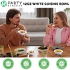 image:imagePARTY BARGAINS 12oz Disposable White Plastic Bowls 100 Pack Microwave Safe Dinnerware