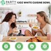 image:imagePARTY BARGAINS 12oz Disposable White Plastic Bowls 200 Pack Microwave Safe Dinnerware