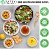 image:imagePARTY BARGAINS 12oz Disposable White Plastic Bowls 200 Pack Microwave Safe Dinnerware