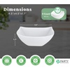 image:imagePARTY BARGAINS 32oz Square Plastic Bowls  5 Pack White Heavy Duty Shatterproof Disposable Fancy Serving Bowls Premium Quality Salad Bowls for Weddings Baby Shower Party SnackWhite  4 Pack