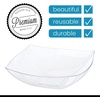 image:imagePARTY BARGAINS 32oz Square Plastic Bowls  5 Pack White Heavy Duty Shatterproof Disposable Fancy Serving Bowls Premium Quality Salad Bowls for Weddings Baby Shower Party SnackClear  4 Pack