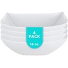 image:imagePARTY BARGAINS 32oz Square Plastic Bowls  5 Pack White Heavy Duty Shatterproof Disposable Fancy Serving Bowls Premium Quality Salad Bowls for Weddings Baby Shower Party SnackWhite  4 Pack